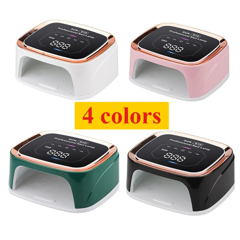 Lampe UV LED professionnelle RECHARGABLE pour séchage des ongles, écran HD, lampe  intelligente sans fil pour séchage rapide et durcissement de tous les vernis gel. Utilisation enfichable.