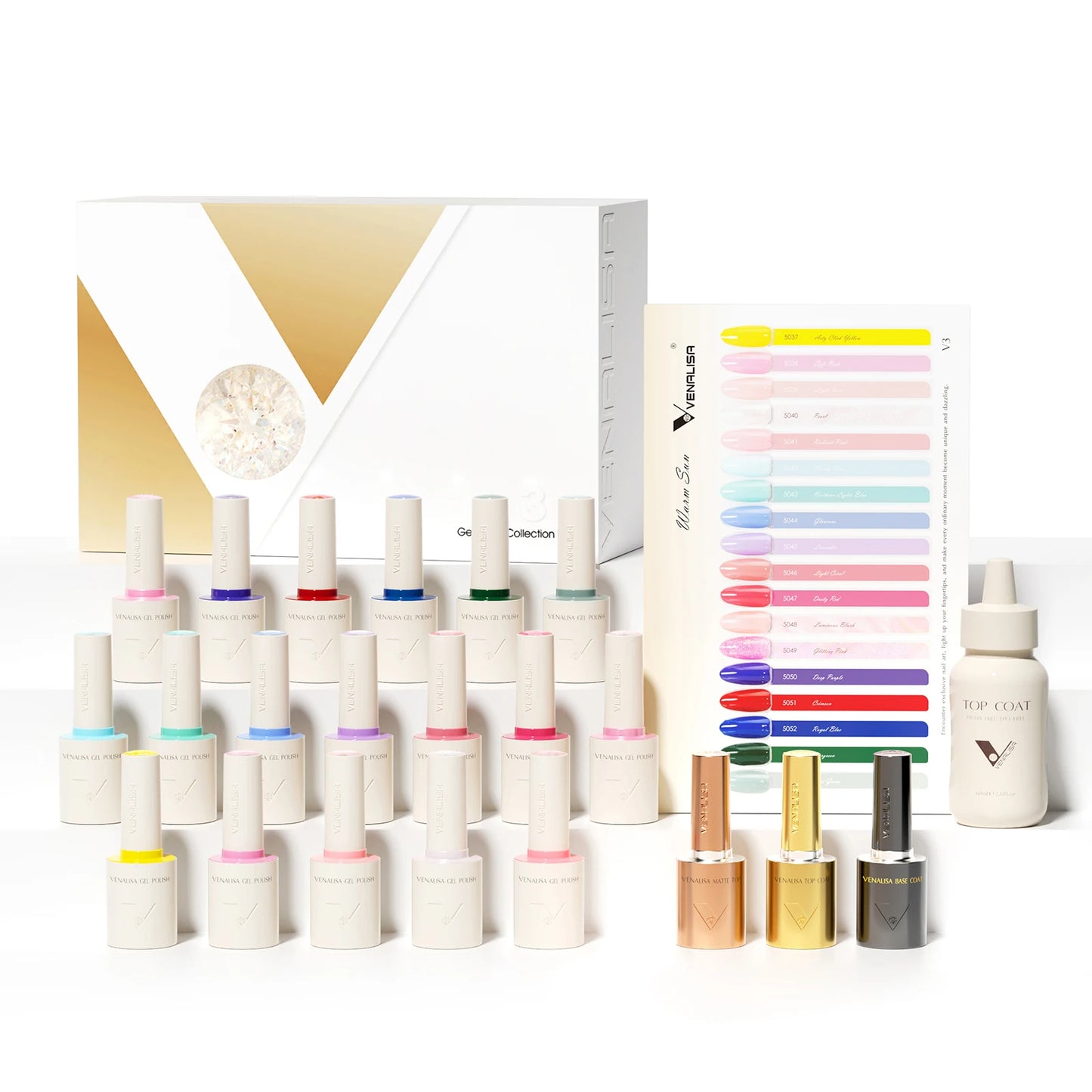1Set VENALISA V6 Whole Set 10ml HEMA Free TPO Free Vegan Nail Gel Polish Color Display Gel Varnish Nail Maincure Branded Suitcase