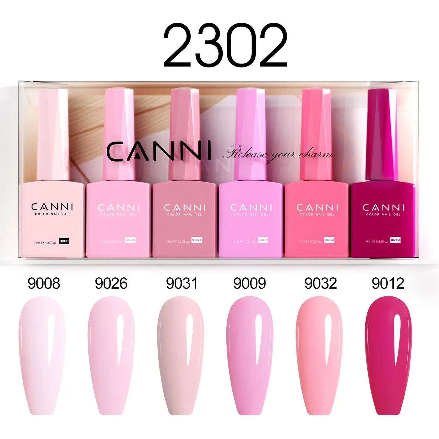 6pcs/kit CANNI HEMA TPO FREE Nail Gel Polish Set Gorgeous Color Semi Permanent Soak off UV LED Gel Nail Varnish Christmas Gift