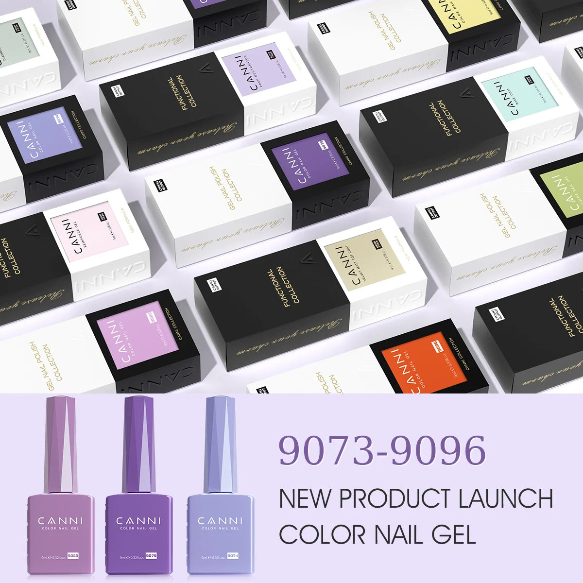 CANNI Hema Free Nail Glue Christmas Decoration Sticker Glue Semi Permanent Soak Off LED UV Nail Gel Polish Red Color Collection