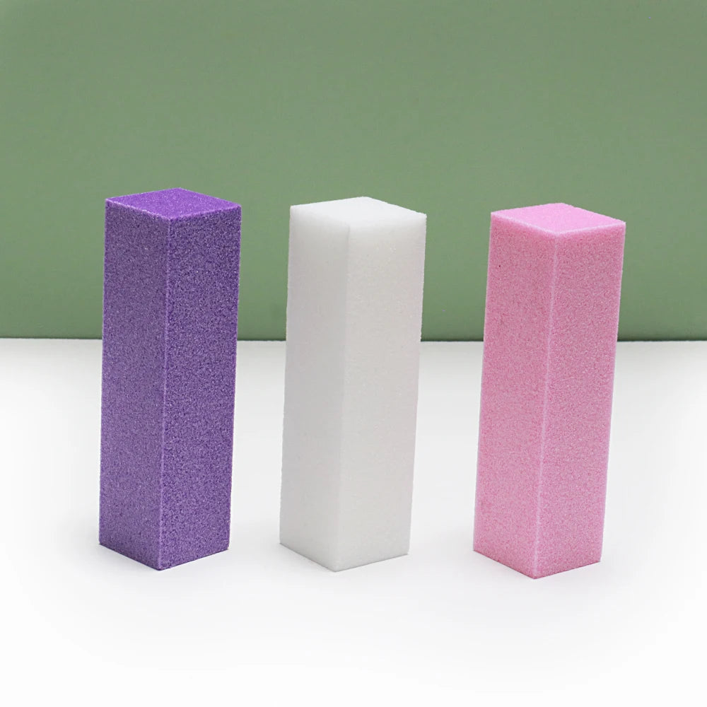 POLISOIR NAILS 5 OU 10pcs Nail Buffers Fine Grit Buffer Sanding Block Polisher Buffing  File  for Acrylic Nail Art Manicure Tools