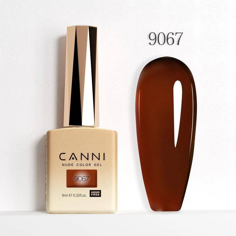 CANNI Hema Free Nail Glue Christmas Decoration Sticker Glue Semi Permanent Soak Off LED UV Nail Gel Polish Red Color Collection