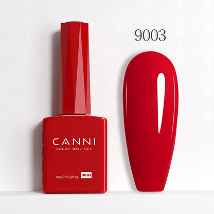 CANNI Hema Free Nail Glue Christmas Decoration Sticker Glue Semi Permanent Soak Off LED UV Nail Gel Polish Red Color Collection
