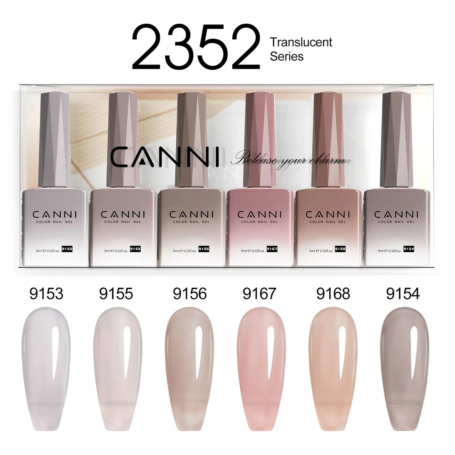CANNI HEMA TPO FREE 9ml BIAB Colorful Rubber Base Gel UV Construction Quick Builder Nail Gel Polish Kit Self Leveling French Nails