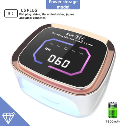 Lampe UV LED professionnelle RECHARGABLE pour séchage des ongles, écran HD, lampe  intelligente sans fil pour séchage rapide et durcissement de tous les vernis gel. Utilisation enfichable.