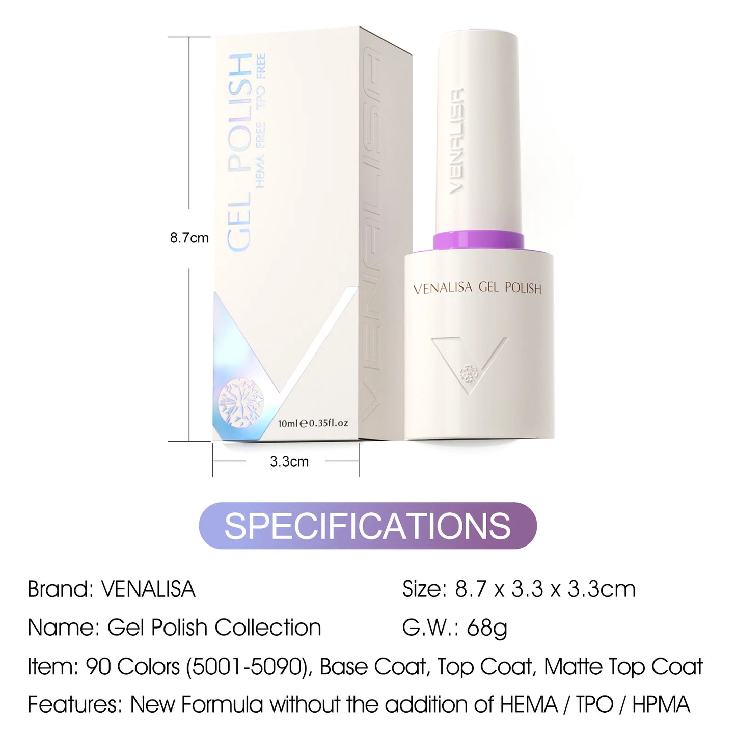 V6 VENALISA 10ml HEMA Free TPO Free Ultra Deep Red Cat Eye Magnet Nail Gel Semi-Permanent Soak Off UV LED Gel Varnish Nails