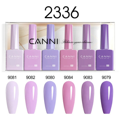 6pcs/kit CANNI HEMA TPO FREE Nail Gel Polish Set Gorgeous Color Semi Permanent Soak off UV LED Gel Nail Varnish Christmas Gift