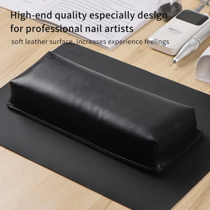 PU Leather Nail Art Hand Rest, Professional Soft Nail Art Hand Pillow &Two-color Leather Pad, Manicure Tool for Home & Salon Use