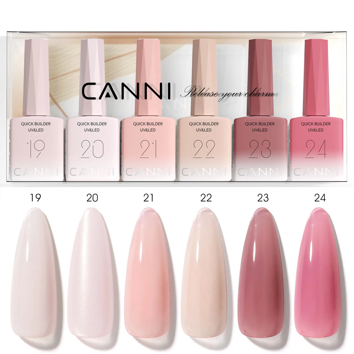 CANNI HEMA TPO FREE 9ml BIAB Colorful Rubber Base Gel UV Construction Quick Builder Nail Gel Polish Kit Self Leveling French Nails