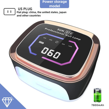 Lampe UV LED professionnelle RECHARGABLE pour séchage des ongles, écran HD, lampe  intelligente sans fil pour séchage rapide et durcissement de tous les vernis gel. Utilisation enfichable.