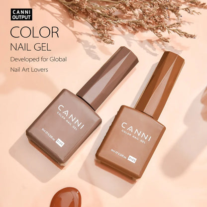 CANNI Hema Free Nail Glue Christmas Decoration Sticker Glue Semi Permanent Soak Off LED UV Nail Gel Polish Red Color Collection