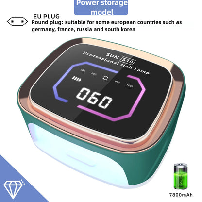 Lampe UV LED professionnelle RECHARGABLE pour séchage des ongles, écran HD, lampe  intelligente sans fil pour séchage rapide et durcissement de tous les vernis gel. Utilisation enfichable.