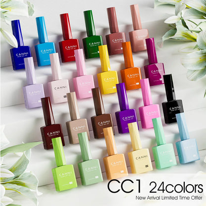 CANNI Hema Free Nail Glue Christmas Decoration Sticker Glue Semi Permanent Soak Off LED UV Nail Gel Polish Red Color Collection