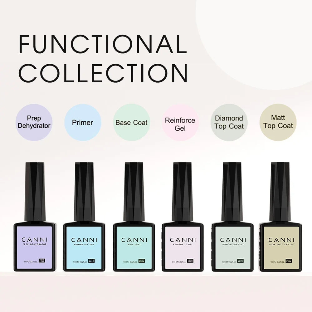 CANNI Hema Free Nail Glue Christmas Decoration Sticker Glue Semi Permanent Soak Off LED UV Nail Gel Polish Red Color Collection