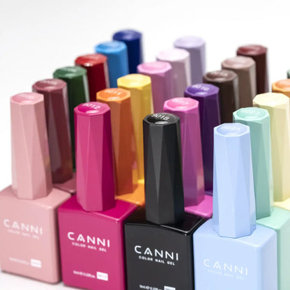 CANNI Hema Free Nail Glue Christmas Decoration Sticker Glue Semi Permanent Soak Off LED UV Nail Gel Polish Red Color Collection