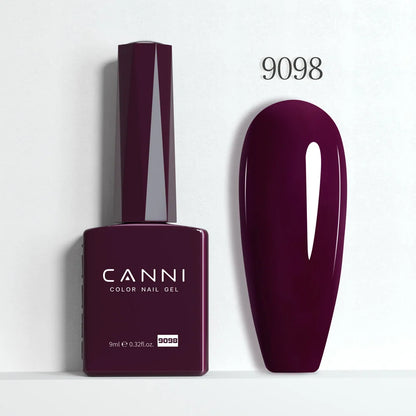 CANNI Hema Free Nail Glue Christmas Decoration Sticker Glue Semi Permanent Soak Off LED UV Nail Gel Polish Red Color Collection