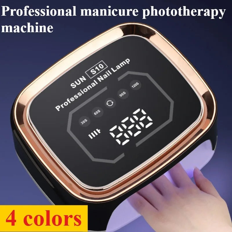 Lampe UV LED professionnelle RECHARGABLE pour séchage des ongles, écran HD, lampe  intelligente sans fil pour séchage rapide et durcissement de tous les vernis gel. Utilisation enfichable.