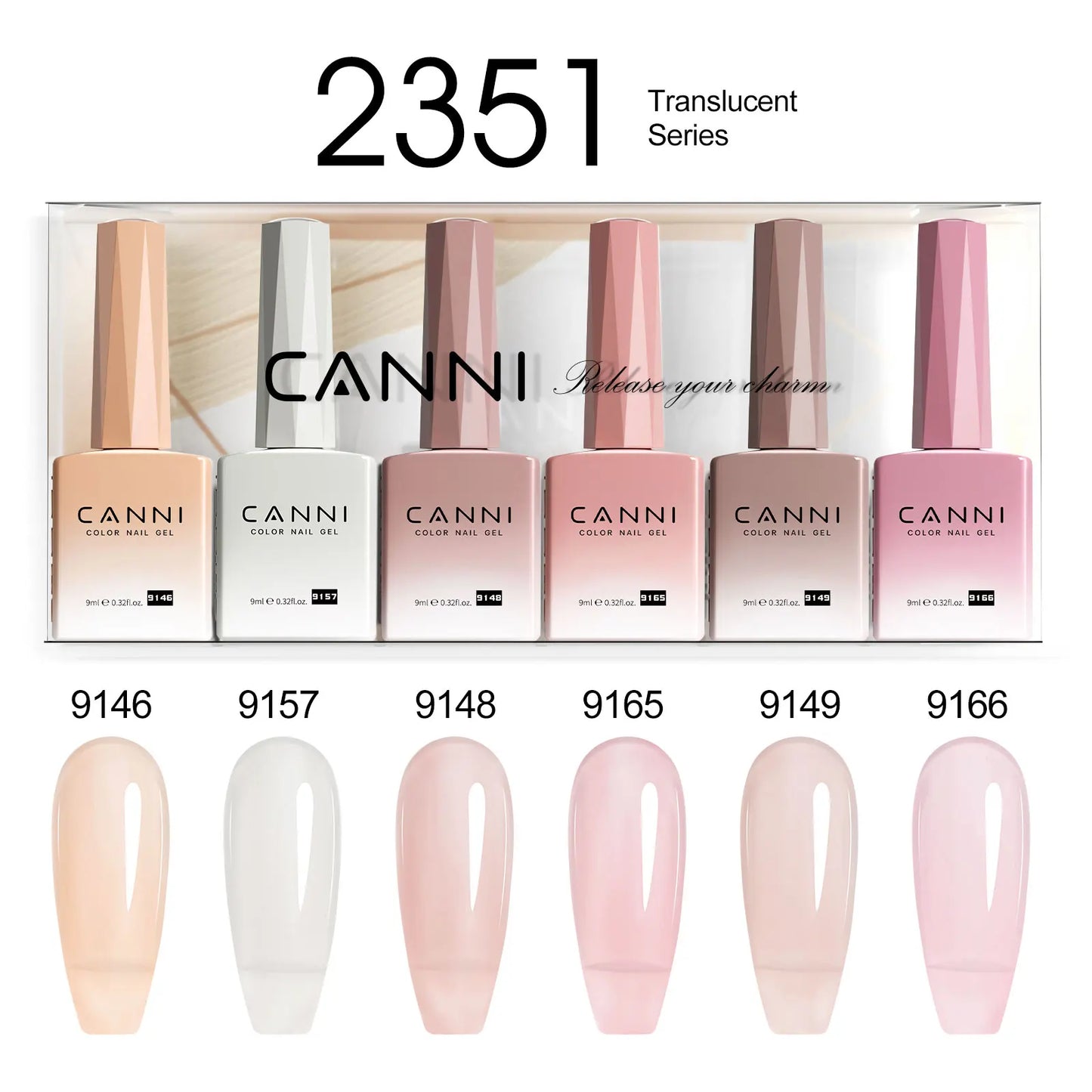 CANNI HEMA TPO FREE 9ml BIAB Colorful Rubber Base Gel UV Construction Quick Builder Nail Gel Polish Kit Self Leveling French Nails