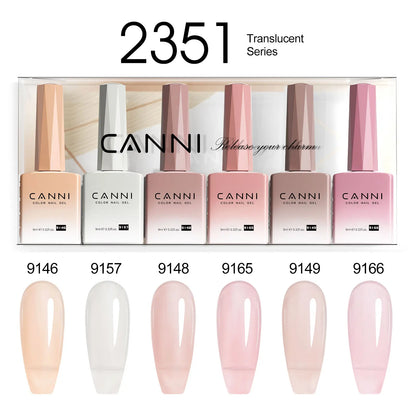CANNI HEMA TPO FREE 9ml BIAB Colorful Rubber Base Gel UV Construction Quick Builder Nail Gel Polish Kit Self Leveling French Nails