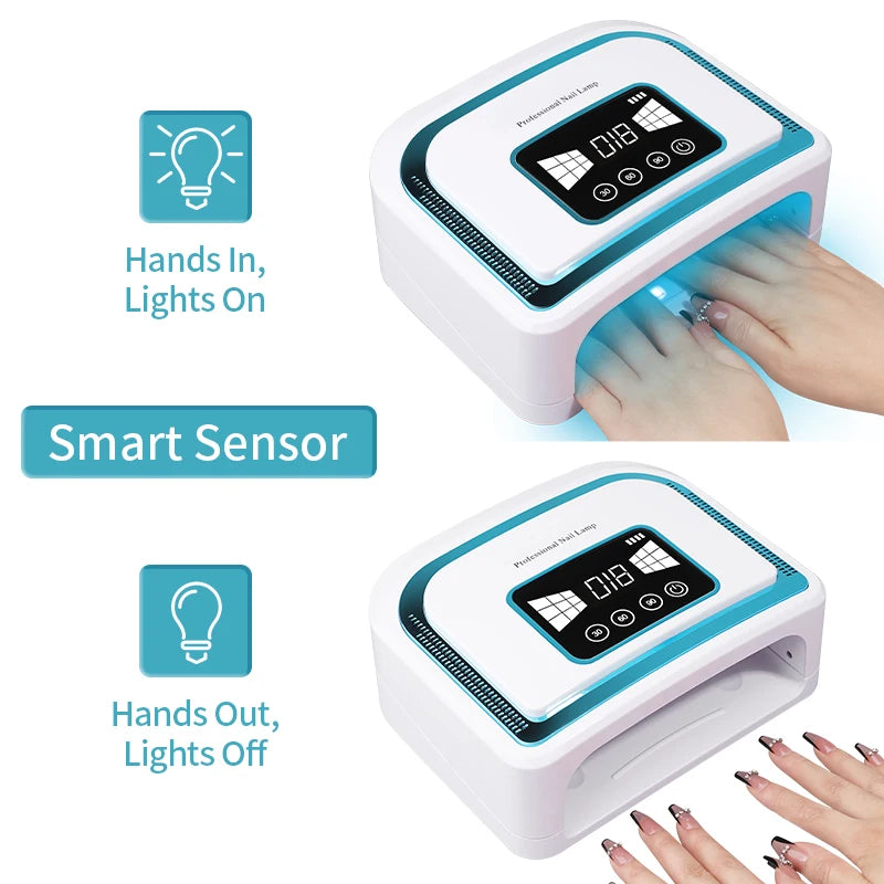 Led Lamp rechargable 120w For Nails Uv Nail Drying Gel Manicure Cabin Polish Dryer 120W Light Dryers Wireless Cordless Rechargeable