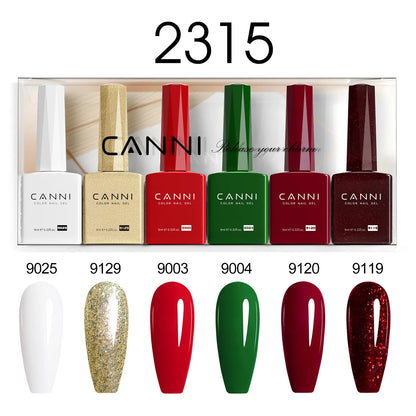 6pcs/kit CANNI HEMA TPO FREE Nail Gel Polish Set Gorgeous Color Semi Permanent Soak off UV LED Gel Nail Varnish Christmas Gift