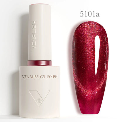 V6 VENALISA 10ml HEMA Free TPO Free Ultra Deep Red Cat Eye Magnet Nail Gel Semi-Permanent Soak Off UV LED Gel Varnish Nails