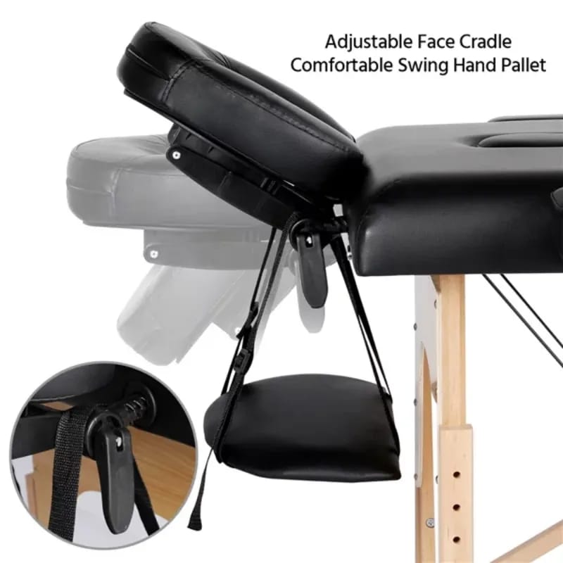 Lit de beauté pliant 180 cm longueur 60 cm largeur Tables  de Massage Spa portables professionnelles pliables avec sac  سرير تجميل قابل للطي بطول 180 سنتيمتر وعرض 60 سنتيمتر طاولات  تدليك سبا محمولة احترافية قابلة للطي مع حقيبة أثاث صالون خشبي