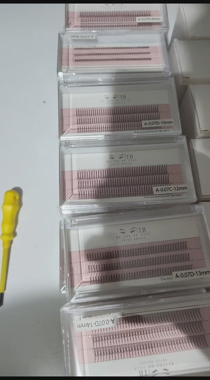 1box/60 Bundles,10D 0.1/0.07mm Thickness Individual Eyelash  Extensions eyelashes Cluster Lashes, Natural False Eyelashes Bundles
