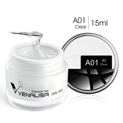Hard Jelly Builder Nail Extend Gel Venalisa Poly Nail Gel 15ml Nail Art French Gel Gum Clear Camouflage UV Construction Gel