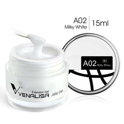 Hard Jelly Builder Nail Extend Gel Venalisa Poly Nail Gel 15ml Nail Art French Gel Gum Clear Camouflage UV Construction Gel