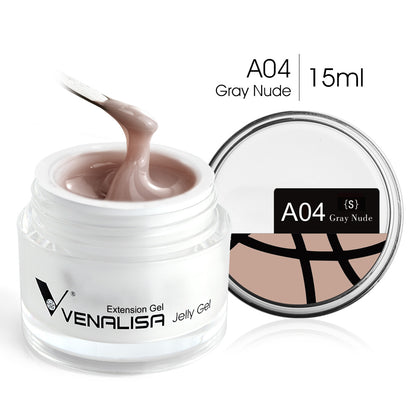 Hard Jelly Builder Nail Extend Gel Venalisa Poly Nail Gel 15ml Nail Art French Gel Gum Clear Camouflage UV Construction Gel