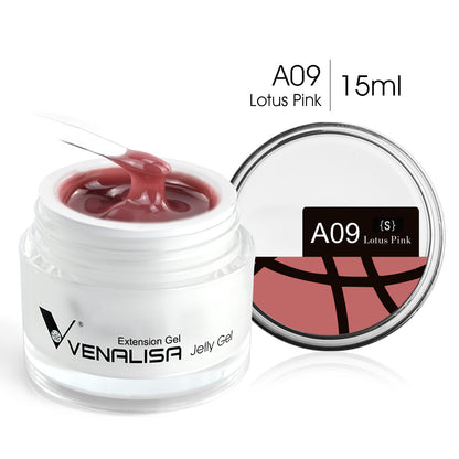 Hard Jelly Builder Nail Extend Gel Venalisa Poly Nail Gel 15ml Nail Art French Gel Gum Clear Camouflage UV Construction Gel