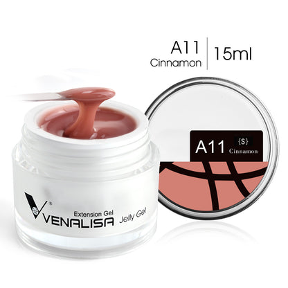 Hard Jelly Builder Nail Extend Gel Venalisa Poly Nail Gel 15ml Nail Art French Gel Gum Clear Camouflage UV Construction Gel