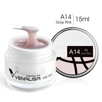 Hard Jelly Builder Nail Extend Gel Venalisa Poly Nail Gel 15ml Nail Art French Gel Gum Clear Camouflage UV Construction Gel