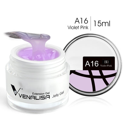 Hard Jelly Builder Nail Extend Gel Venalisa Poly Nail Gel 15ml Nail Art French Gel Gum Clear Camouflage UV Construction Gel