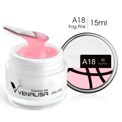 Hard Jelly Builder Nail Extend Gel Venalisa Poly Nail Gel 15ml Nail Art French Gel Gum Clear Camouflage UV Construction Gel