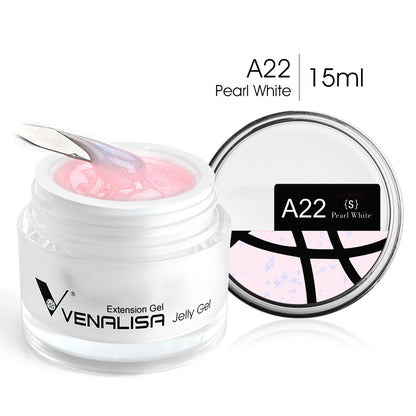Hard Jelly Builder Nail Extend Gel Venalisa Poly Nail Gel 15ml Nail Art French Gel Gum Clear Camouflage UV Construction Gel