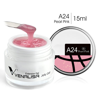 Hard Jelly Builder Nail Extend Gel Venalisa Poly Nail Gel 15ml Nail Art French Gel Gum Clear Camouflage UV Construction Gel