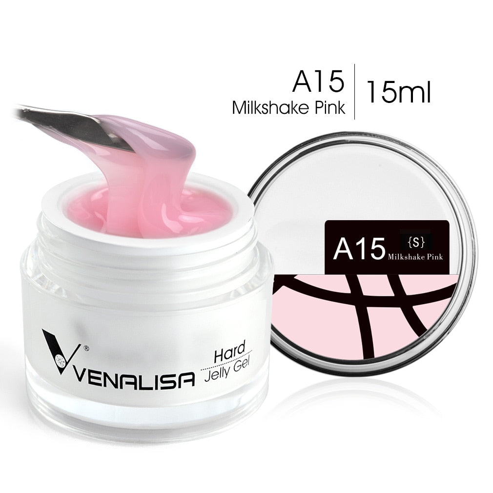 Hard Jelly Builder Nail Extend Gel Venalisa Poly Nail Gel 15ml Nail Art French Gel Gum Clear Camouflage UV Construction Gel
