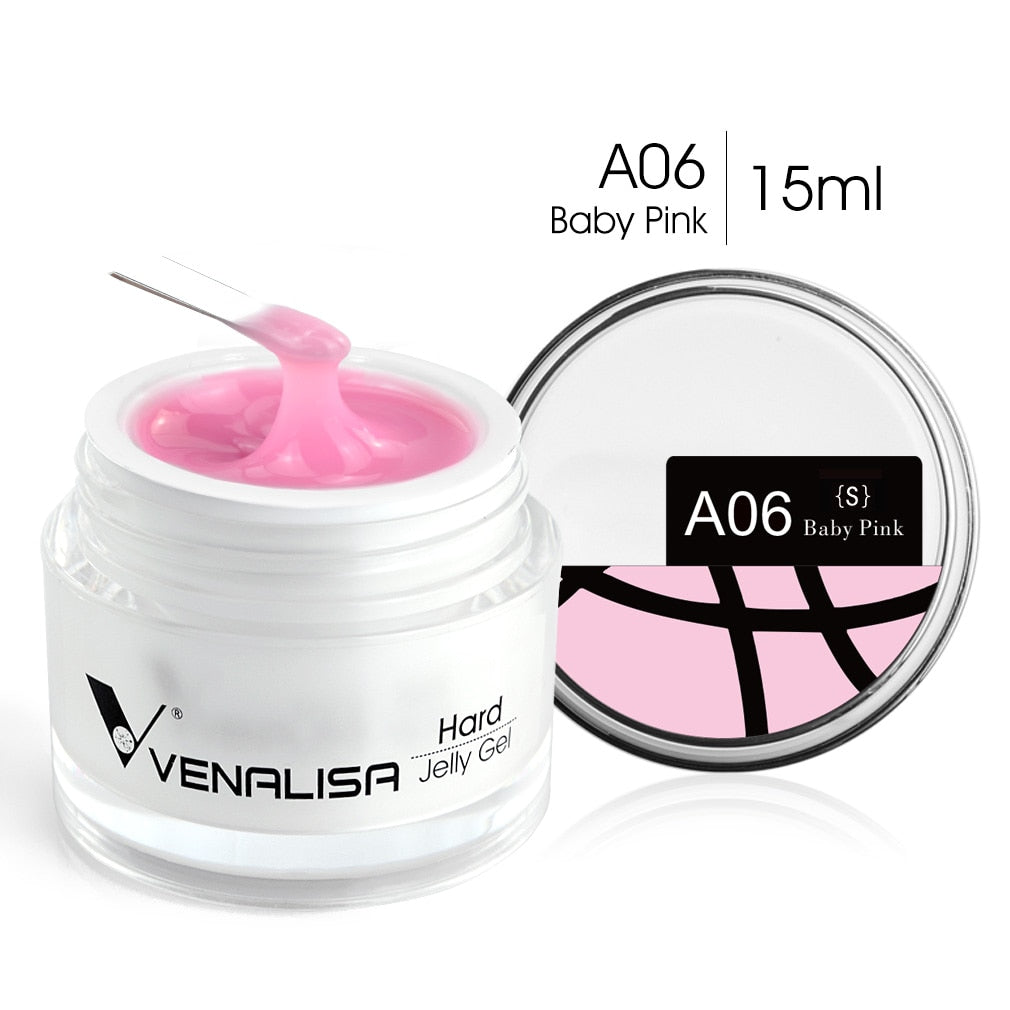 Hard Jelly Builder Nail Extend Gel Venalisa Poly Nail Gel 15ml Nail Art French Gel Gum Clear Camouflage UV Construction Gel