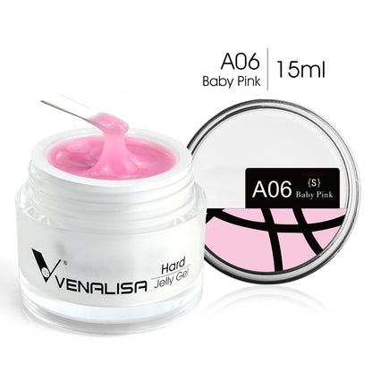 Hard Jelly Builder Nail Extend Gel Venalisa Poly Nail Gel 15ml Nail Art French Gel Gum Clear Camouflage UV Construction Gel