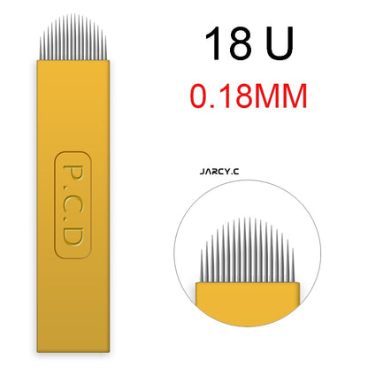 Laminas Microblading PCD Needles Nano Blade Hard 12/14/12u/14u for MicroShading 3D Embroidery Pernement Makeup Eyebrow Machine