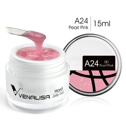 Hard Jelly Builder Nail Extend Gel Venalisa Poly Nail Gel 15ml Nail Art French Gel Gum Clear Camouflage UV Construction Gel