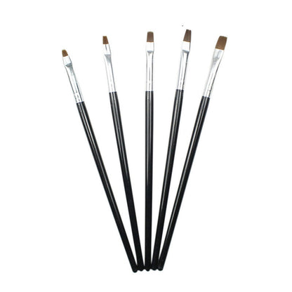 5 pièces Nail Art brosse ensemble dégradé acrylique ongles UV Gel constructeur dessin peinture stylo manucure outil