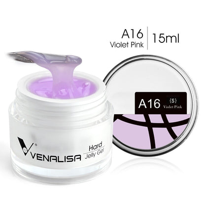 Hard Jelly Builder Nail Extend Gel Venalisa Poly Nail Gel 15ml Nail Art French Gel Gum Clear Camouflage UV Construction Gel