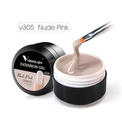 Hard Jelly Builder Nail Extend Gel Venalisa Poly Nail Gel 15ml Nail Art French Gel Gum Clear Camouflage UV Construction Gel