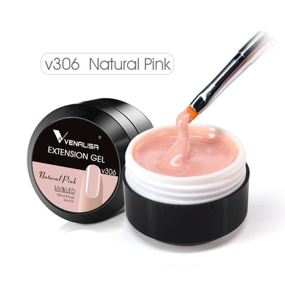 Hard Jelly Builder Nail Extend Gel Venalisa Poly Nail Gel 15ml Nail Art French Gel Gum Clear Camouflage UV Construction Gel