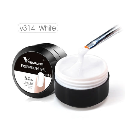Hard Jelly Builder Nail Extend Gel Venalisa Poly Nail Gel 15ml Nail Art French Gel Gum Clear Camouflage UV Construction Gel