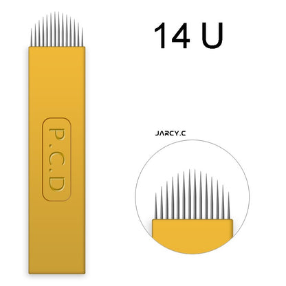 Laminas Microblading PCD Needles Nano Blade Hard 12/14/12u/14u for MicroShading 3D Embroidery Pernement Makeup Eyebrow Machine