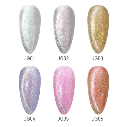 CANNI New Arrivals 6 Colors Aurora Cat Eyes Gel Color System JG01-JG06 High-quality Long Lasting UV/LED Soak-Off Nail Arts Gel
